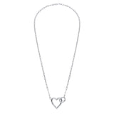 Linked Heart Silver Necklace