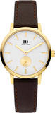 Yellow Gold and Brown Ladies Watch