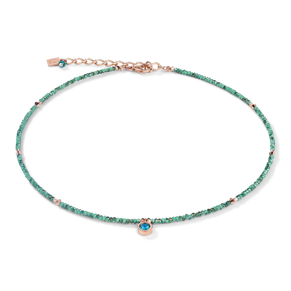 Aqua Verre De Crystal Necklace