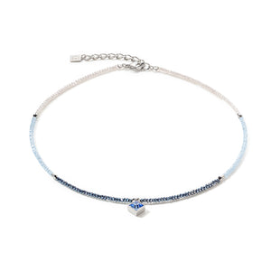 Coeur De Lion Blue Square Pendant Necklace