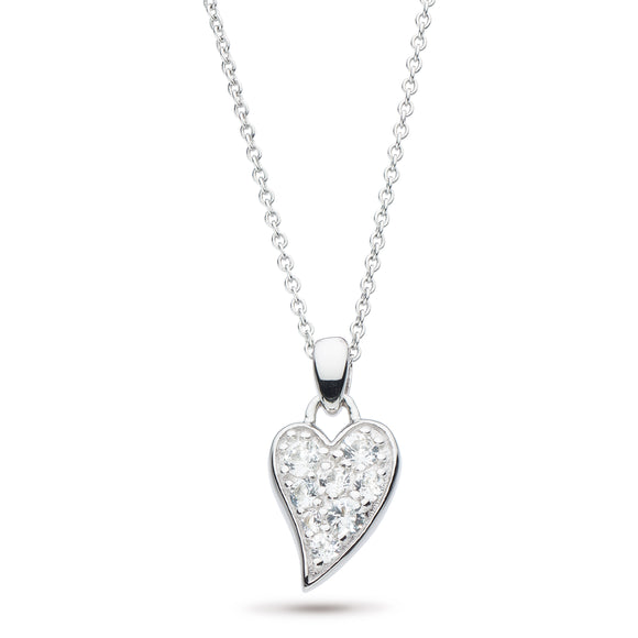 White Topaz Heart Necklace