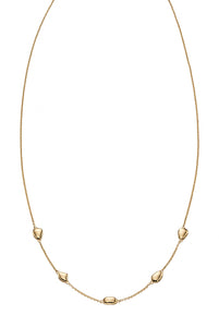 Gold pebble necklace