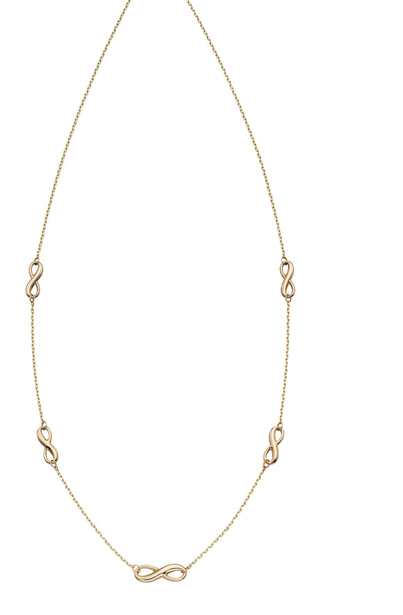 Yellow Gold Infinity Necklace