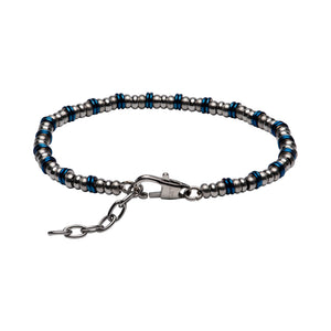 Stainless Steel Bracelet with Blue