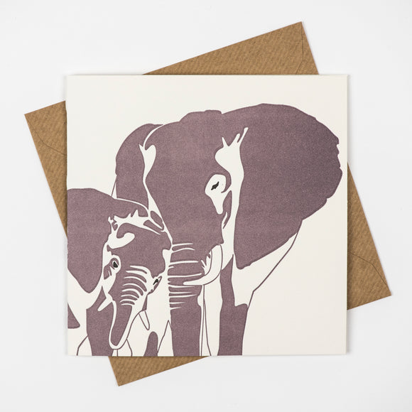 Luxury Wild Card - Elephant and Baby