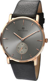 Brown leather and Rose Gold Mens Watch
