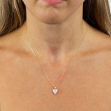 Diamond Pave  Heart Pendant Necklace
